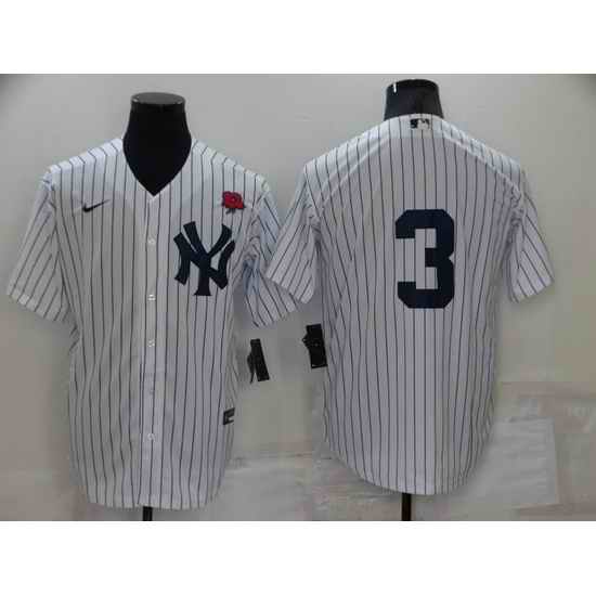 Men New York Yankees #3 Babe Ruth White Cool Base Stitched Baseball Jerseys