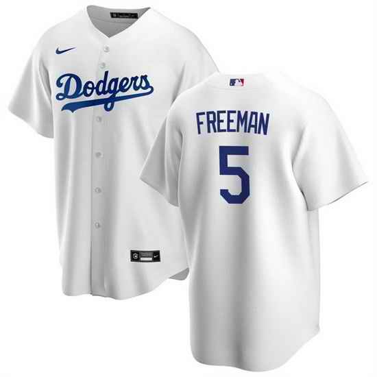 Men Los Angeles Dodgers #5 Freddie Freeman White Cool Base Stitched Baseball jersey