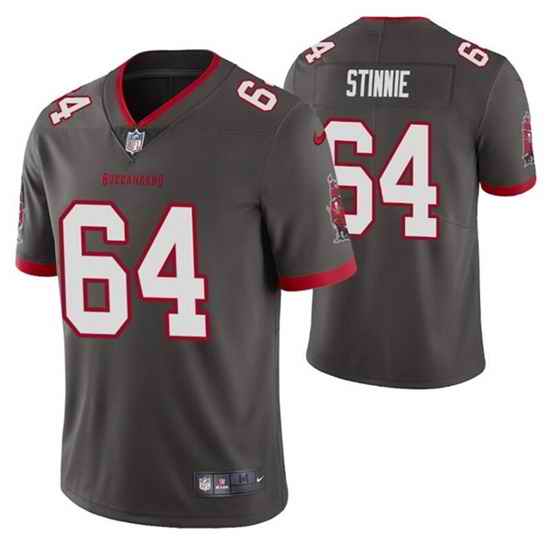 Men Tampa Bay Buccaneers #64 Aaron Stinnie Grey Vapor Untouchable Limited Stitched Jersey