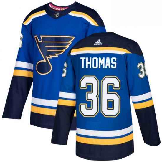 Mens Adidas St Louis Blues #36 Robert Thomas Premier Royal Blue Home NHL Jersey