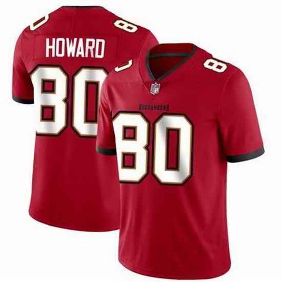 Men Nike Tampa Bay Buccaneers #80 O J Howard Red Vapor Limited Football Jersey