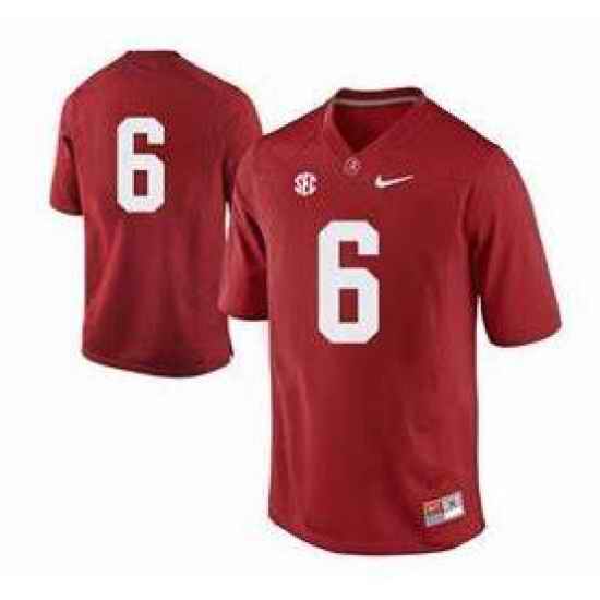 Men's Nike Alabama Crimson Tide NO. #6 Red NCAA Jersey