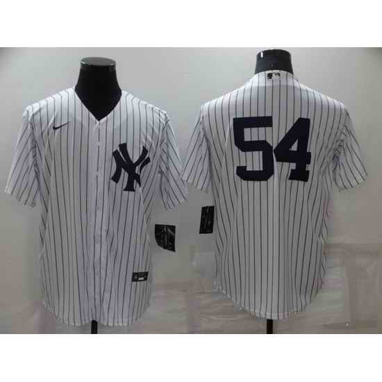Men New York Yankees #54 Aroldis Chapman White Cool Base Stitched Baseball jersey