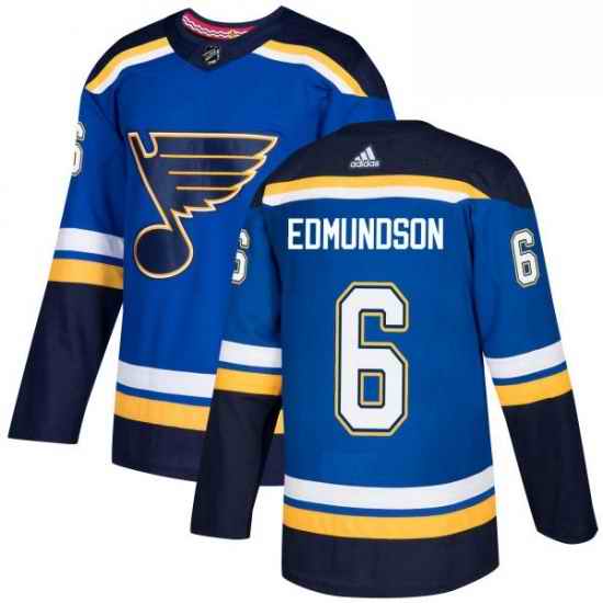Mens Adidas St Louis Blues #6 Joel Edmundson Premier Royal Blue Home NHL Jersey