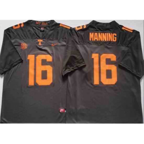 Men Tennessee Volunteers #16 Peyton Manning Grey NCAA Jersey