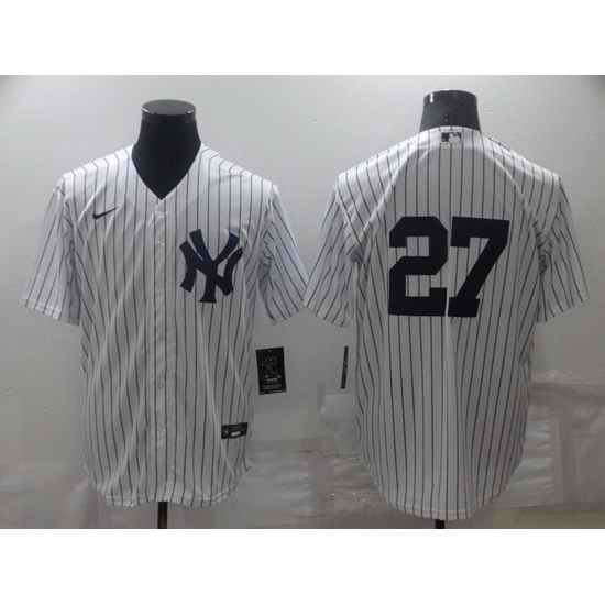 Men New York Yankees #27 Darrell Rasner White Cool Base Stitched Baseball jersey