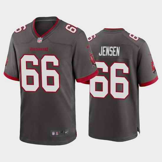 Men Nike Tampa Bay Buccaneers #66 Ryan Jensen Pewter Alternate Vapor Limited Jersey