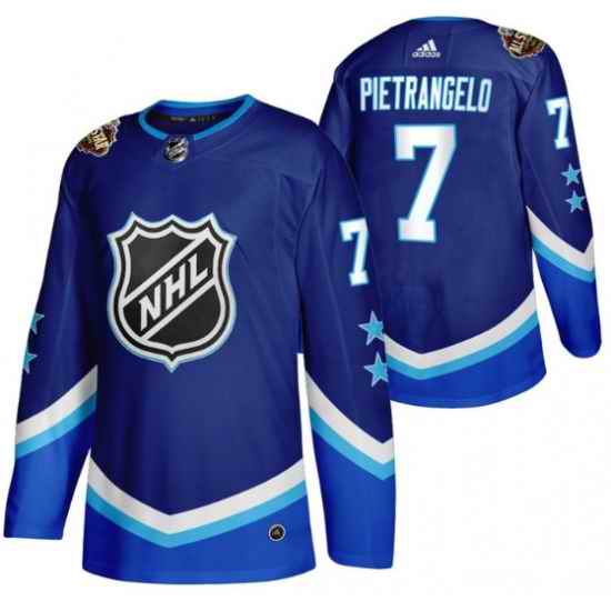 Men Vegas Golden Knights #7 Alex Pietrangelo 2022 All Star Blue Stitched Jersey