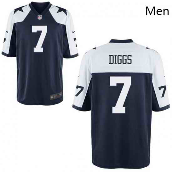 Men Nike Dallas Cowboys Trevon Diggs #7 Blue Thanksgivens Stitched Jersey