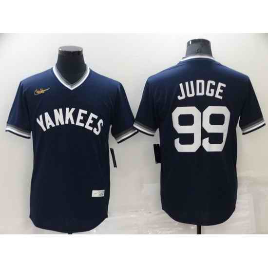 Men New York Yankees #99 Aaron Judge Navy Stitched Baseball jersey