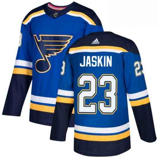 Mens Adidas St Louis Blues #23 Dmitrij Jaskin Authentic Royal Blue Home NHL Jersey