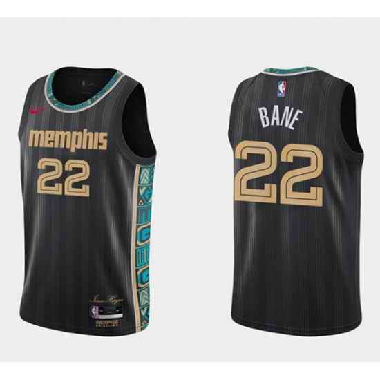Men Memphis Grizzlies #22 Desmond Bane Swingman Hardwood Classics Black Stitched Jersey
