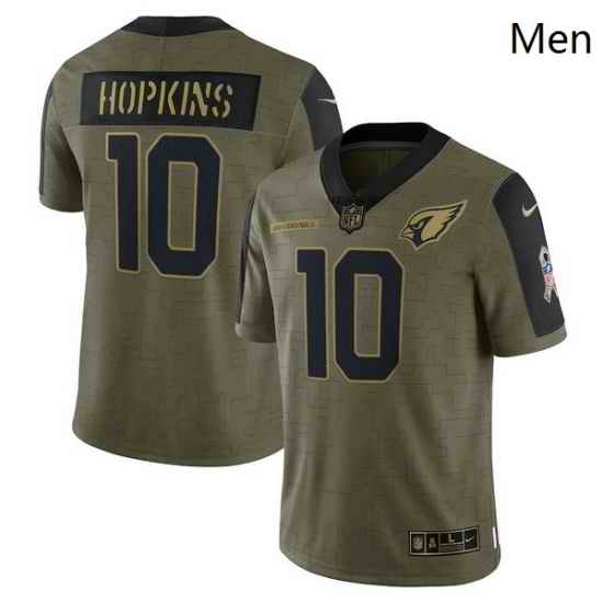 Men's Arizona Cardinals DeAndre Hopkins Nike Olive 2021 Salute To Service Limited Player Jersey