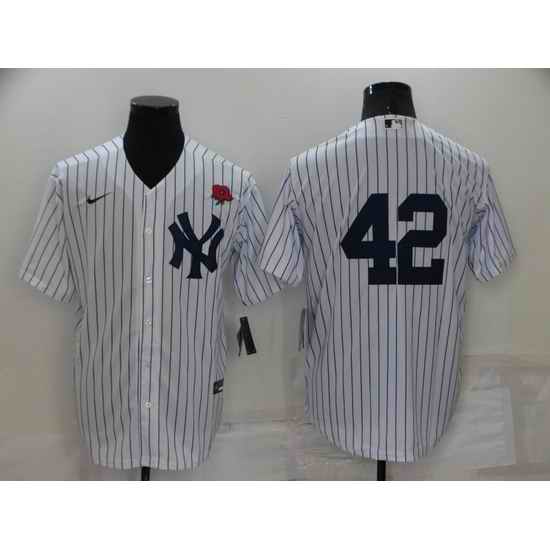 Men New York Yankees #42 Mariano Rivera White Cool Base Stitched Baseball Jerseys