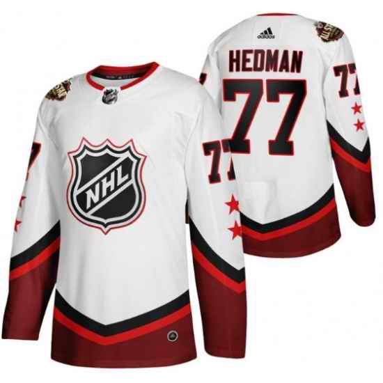 Men Tampa Bay Lightning #77 Victor Hedman 2022 All Star White Stitched Jers