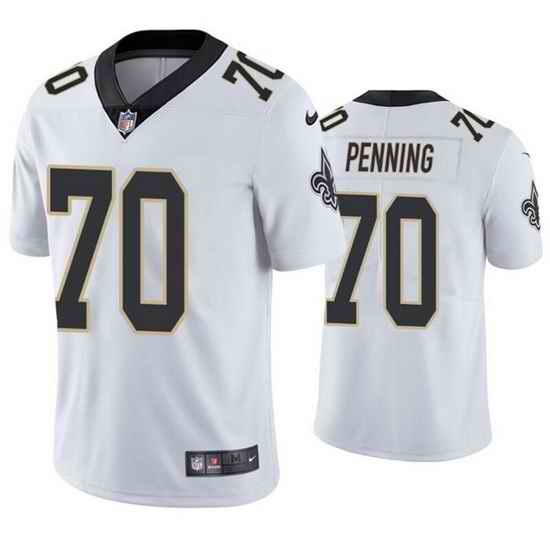 Men New Orleans Saints #70 Trevor Penning White Vapor Limited Stitched jersey