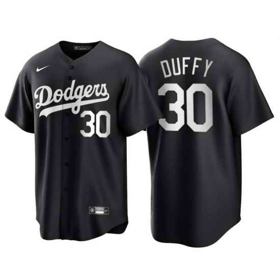 Men Los Angeles Dodgers Danny Duffy #30 Black Flex Base Stitched MLB Jersey