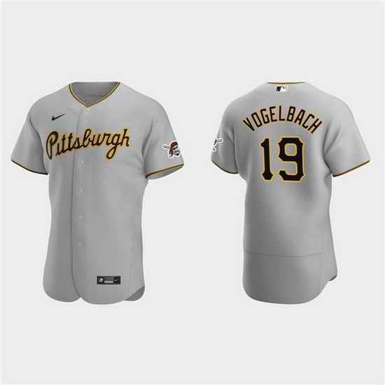 Men Pittsburgh Pirates #19 Daniel Vogelbach Grey Flex Base Stitched MLB Jerse