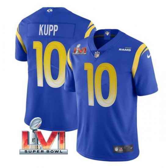 Nike Los Angeles Rams #10 Cooper Kupp Royal 2022 Super Bowl LVI Vapor Limited Jersey