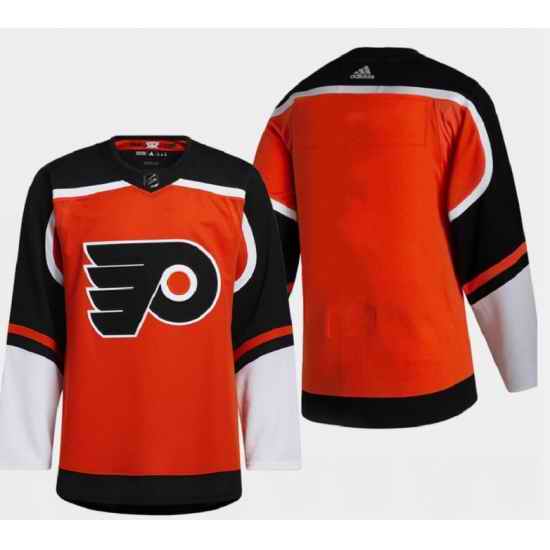 Men Philadelphia Flyers Blank 2021 Orange Reverse Retro Stitched Jersey