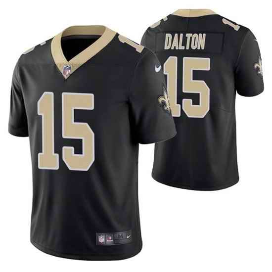 Men New Orleans Saints #15 Rex Burkhead Black Vapor Limited Stitched Jersey