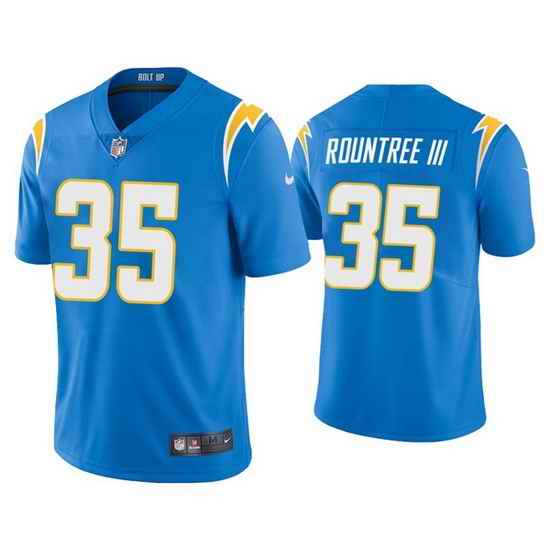 Men Los Angeles Chargers #35 Larry Rountree III 2021 Blue Vapor Untouchable Limited Stitched Jersey