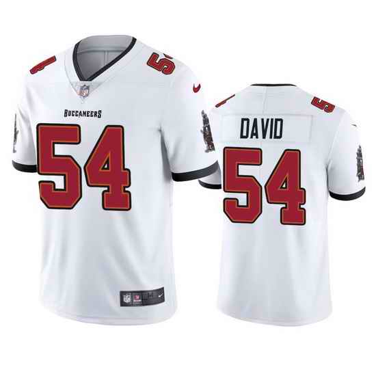 Men Nike Tampa Bay Buccaneers #54 Lavonte David White Vapor Limited Jersey