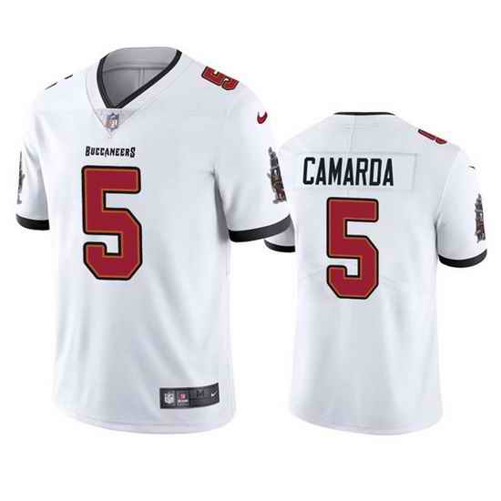 Men Tampa Bay Buccaneers #5 Jake Camarda White Vapor Untouchable Limited Stitched Jersey