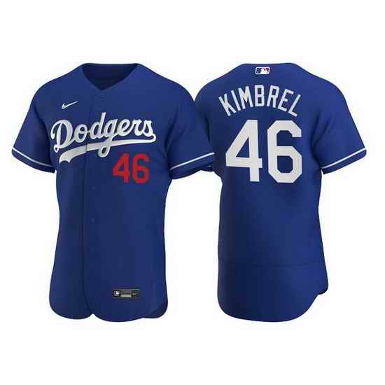 Men Los Angeles Dodgers #46 Craig Kimbrel Royal Flex Base Stitched jersey