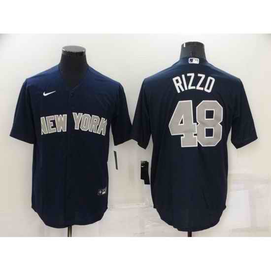 Men New York Yankees #48 Anthony Rizzo Navy Cool Base Stitched jersey