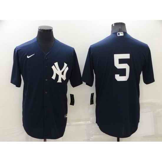 Men New York Yankees #5 Joe DiMaggio Navy Cool Base Stitched jersey