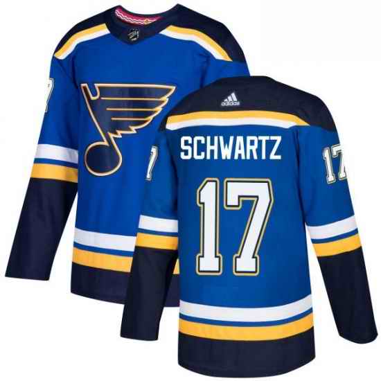 Mens Adidas St Louis Blues #17 Jaden Schwartz Premier Royal Blue Home NHL Jersey