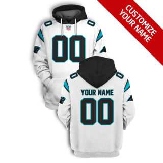 Men%27s Carolina Panthers Active Player White Custom 2021 Pullover Hoodie