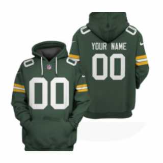 Men%27s Green Bay Packers Active Player Custom 2021 Green Pullover Hoodie