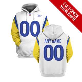 Men%27s Los Angeles Rams Active Player White Custom 2021 Pullover Hoodie