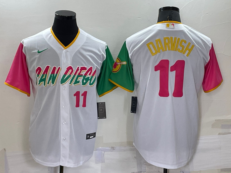 Padres #11 Yu Darvish White Nike 2022 City Connect Cool Base Jerseys