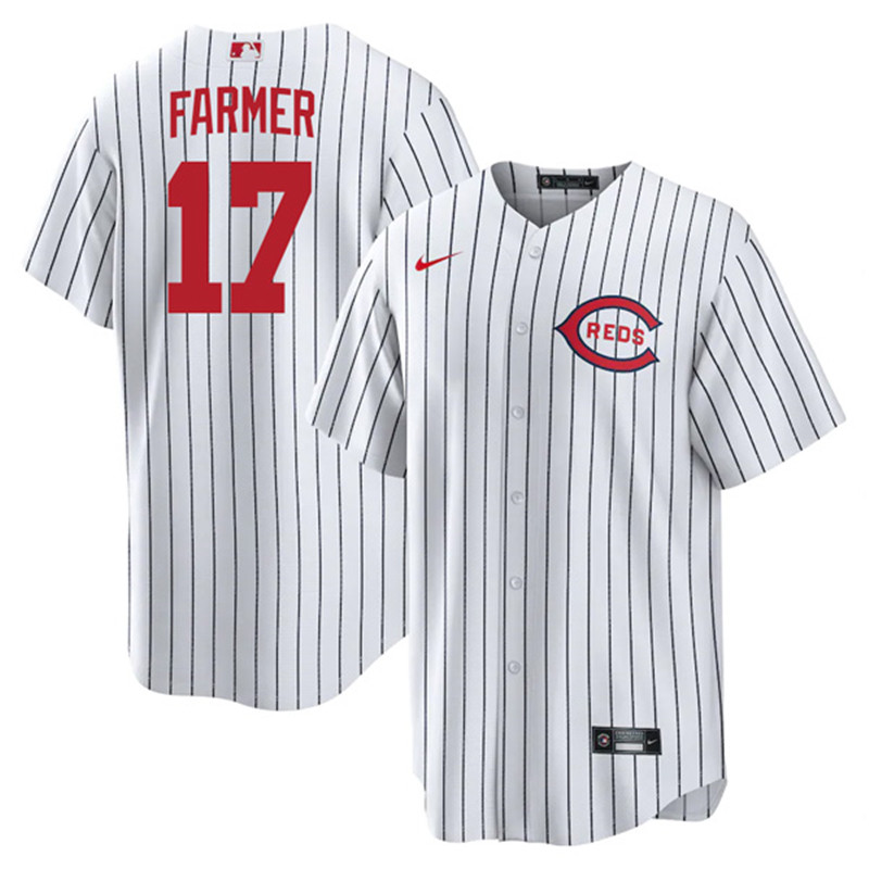 Reds #17 Kyle Farmer White Nike 2022 Field of Dreams Cool Base Jersey