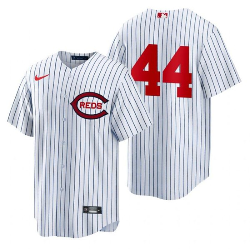 Reds #44 Aristides Aquino White Nike 2022 Field of Dreams Cool Base Jersey