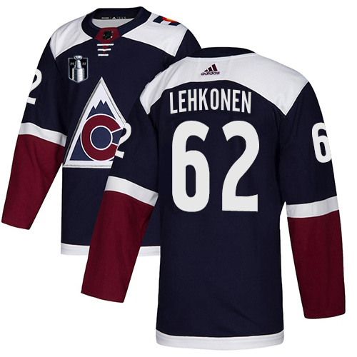 Adidas Colorado Avalanche #62 Artturi Lehkonen Navy 2022 Stanley Cup Final Patch Alternate Authentic Stitched NHL Jersey Men’s