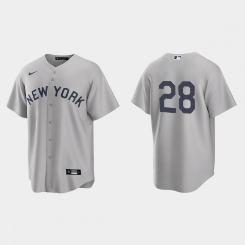 New York New York Yankees #28 Josh Donaldson Men’s Nike Gray 2021 Field of Dreams Game MLB Jersey Men’s