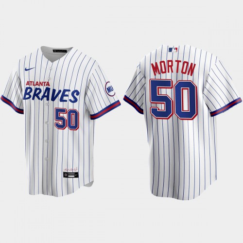 Atlanta Atlanta Braves #50 Charlie Morton White Men’s Nike 2021 City Connect Replica MLB Jersey Men’s