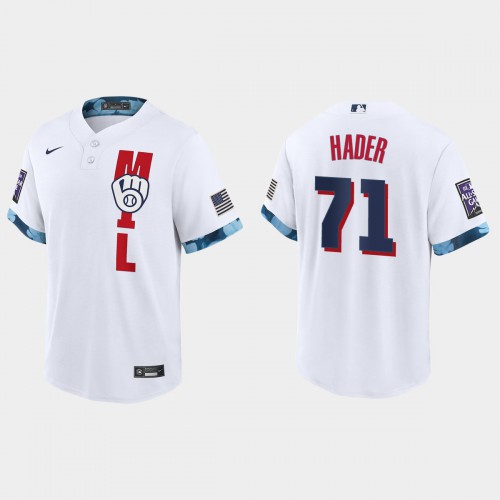 Milwaukee Milwaukee Brewers #71 Josh Hader 2021 Mlb All Star Game Fan’s Version White Jersey Men’s