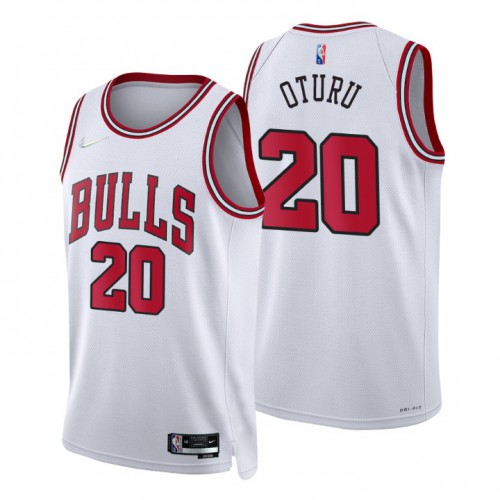 Nike Chicago Bulls #20 Daniel Oturu White Men’s 2021-22 NBA 75th Anniversary Diamond Swingman Jersey – Association Edition Men’s