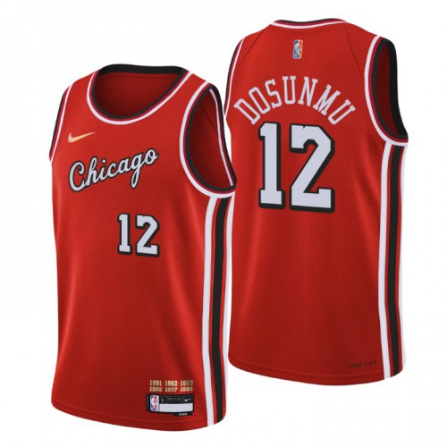 Chicago Chicago Bulls #12 Ayo Dosunmu Men’s Nike Red 2021/22 Swingman NBA Jersey – City Edition Men’s