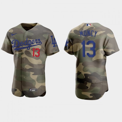 Los Angeles Los Angeles Dodgers #13 Max Muncy Men’s Nike 2021 Armed Forces Day Authentic MLB Jersey -Camo Men’s
