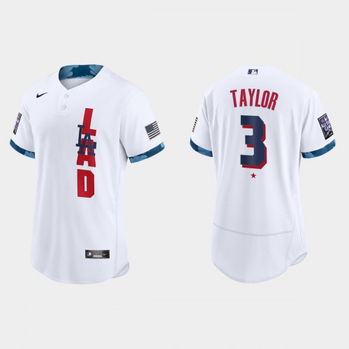 Los Angeles Los Angeles Dodgers #3 Chris Taylor 2021 Mlb All Star Game Authentic White Jersey Men’s
