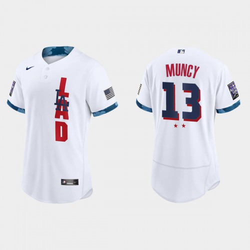 Los Angeles Los Angeles Dodgers #13 Max Muncy 2021 Mlb All Star Game Authentic White Jersey Men’s