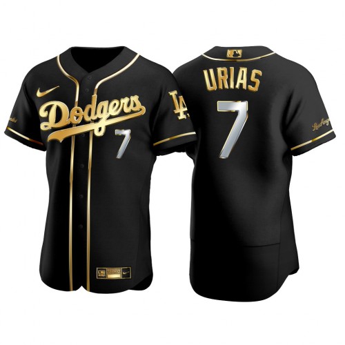 Los Angeles Los Angeles Dodgers #7 Julio Urias Men’s Nike Authentic 2021 Gold Program MLB Jersey Black Men’s