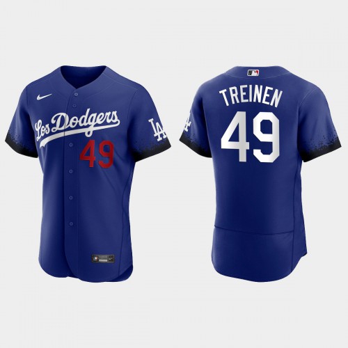 Los Angeles Los Angeles Dodgers #49 Blake Treinen Nike Men’s 2021 City Connect Authentic MLB Jersey Royal Men’s