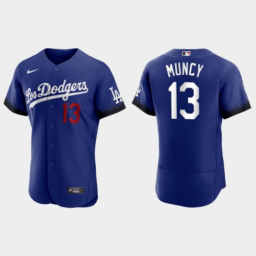 Los Angeles Los Angeles Dodgers #13 Max Muncy Nike Men’s 2021 City Connect Authentic MLB Jersey Royal Men’s
